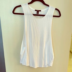 Slit back muscle tank with open sides